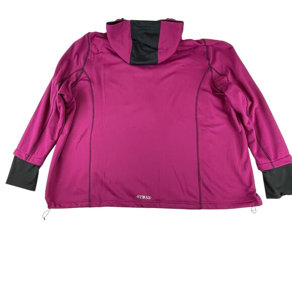 Ulla Popken Hyprar Pink Knit Zip Pockets Hooded Activewear Jacket Plus 28/30 - Picture 3 of 9